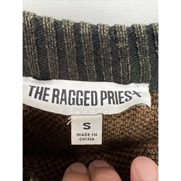 The Ragged Priest Leopard Print Oversized Sweater Distressed Knit Size S - Picture 4 of 9